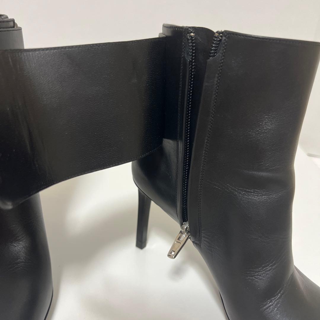 Saint Laurent Paris Short Boots Shoes EU 35.5 US 5.5 Leather Black Authentic