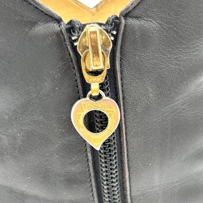 Saint Laurent Short Boots Shoes EU 37 US 7 Leather Black Authentic