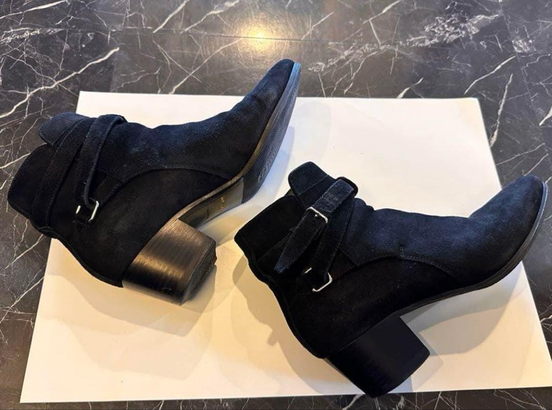 Saint Laurent Short Boots Shoes EU 36.0 US 6.0 Leather Suede Black Auth
