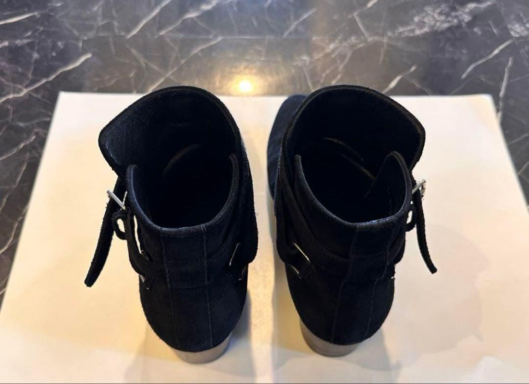 Saint Laurent Short Boots Shoes EU 36.0 US 6.0 Leather Suede Black Auth