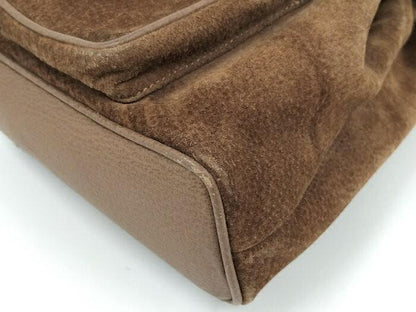 GUCCI Backpack Old Bamboo Suede Brown Authentic