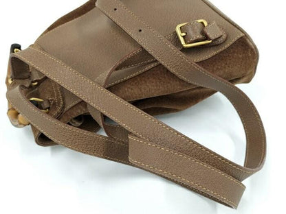 GUCCI Backpack Old Bamboo Suede Brown Authentic