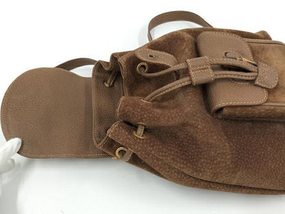 GUCCI Backpack Old Bamboo Suede Brown Authentic