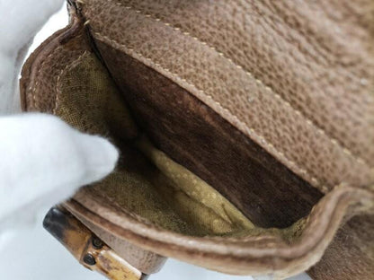 GUCCI Backpack Old Bamboo Suede Brown Authentic