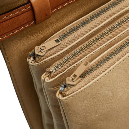 CELINE Shoulder Bag Purse Macadam PVC Leather Beige Brown Authentic