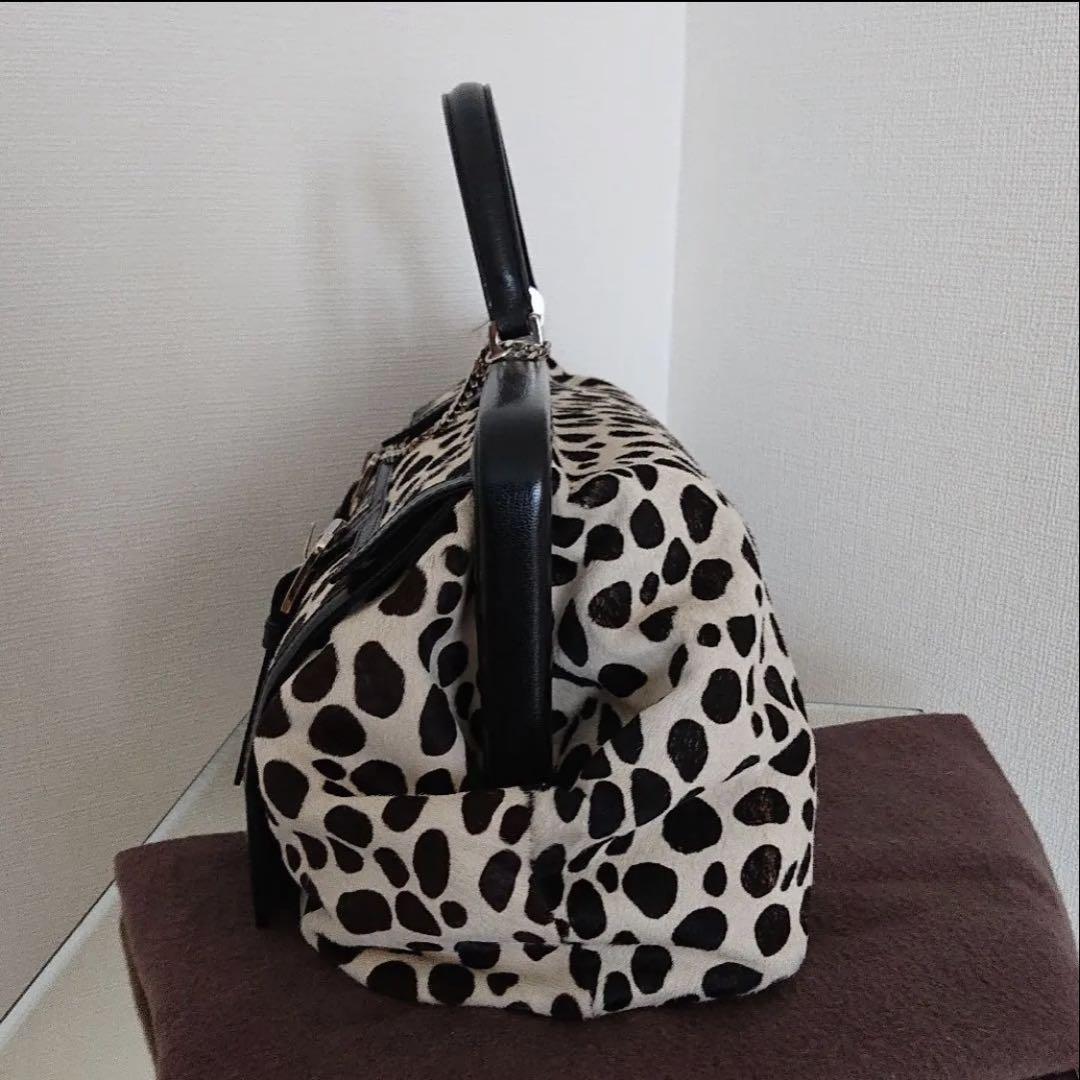 CELINE Hand Bag Tote Purse Dalmatian Authentic