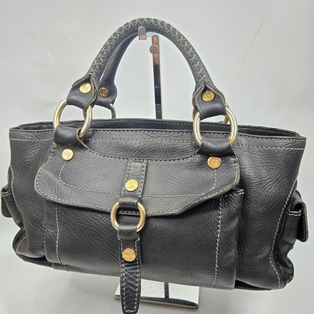 CELINE Hand Bag Tote Purse Boogie Leather Authentic