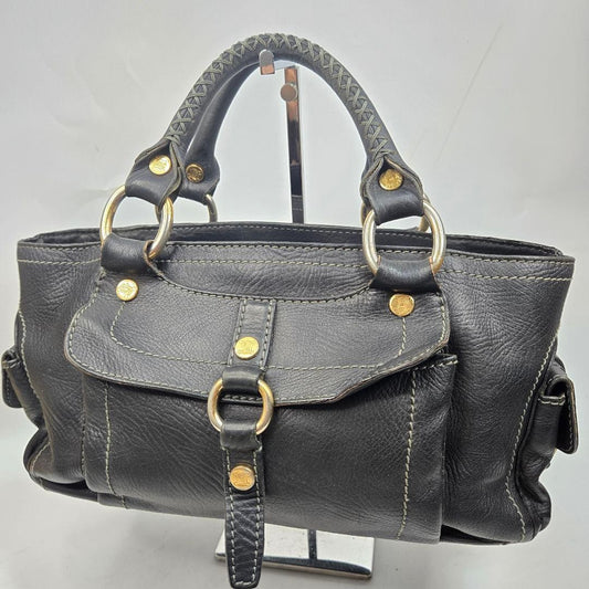 CELINE Hand Bag Tote Purse Boogie Leather Authentic