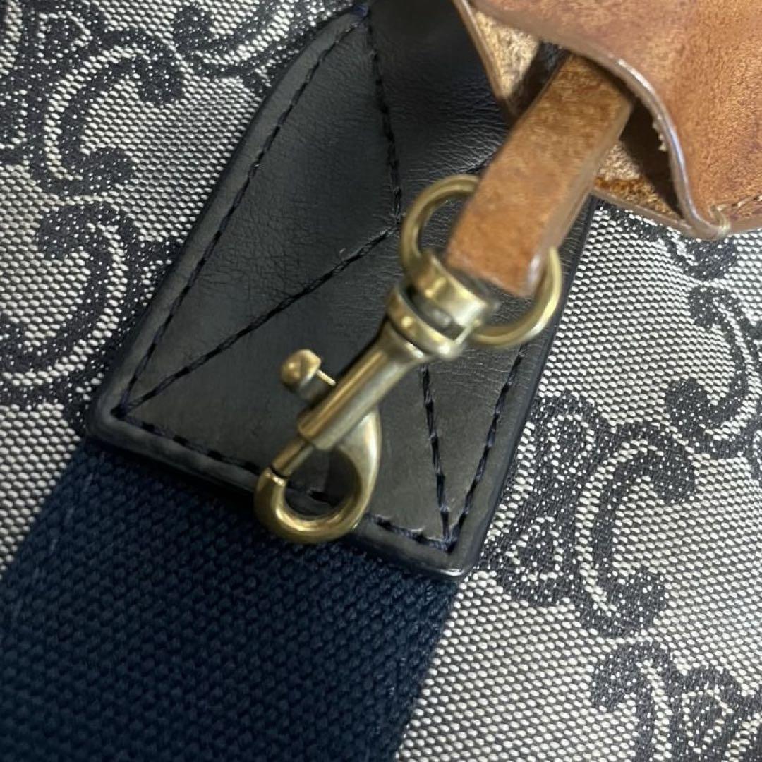 CELINE Hand Bag Tote Purse Macadam Canvas Leather Authentic