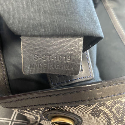 CELINE Hand Bag Tote Purse Macadam Canvas Leather Authentic