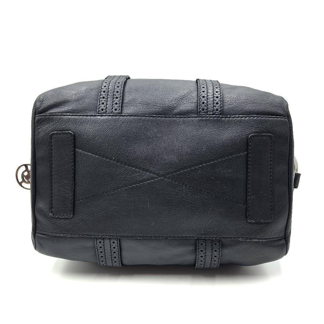 CELINE Mini Boston Bag Hand Tote Purse Leather Black Authentic