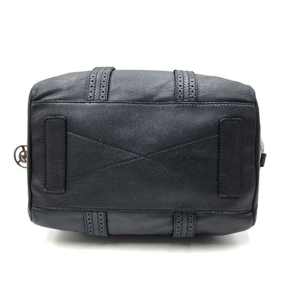 CELINE Mini Boston Bag Hand Tote Purse Leather Black Authentic