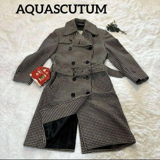 Aquascutum Trench Coat Club Check Asian fit M US size S Authentic
