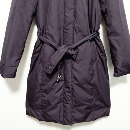 Aquascutum reversible Down Coat FREE SIZE Purple Brown Authentic