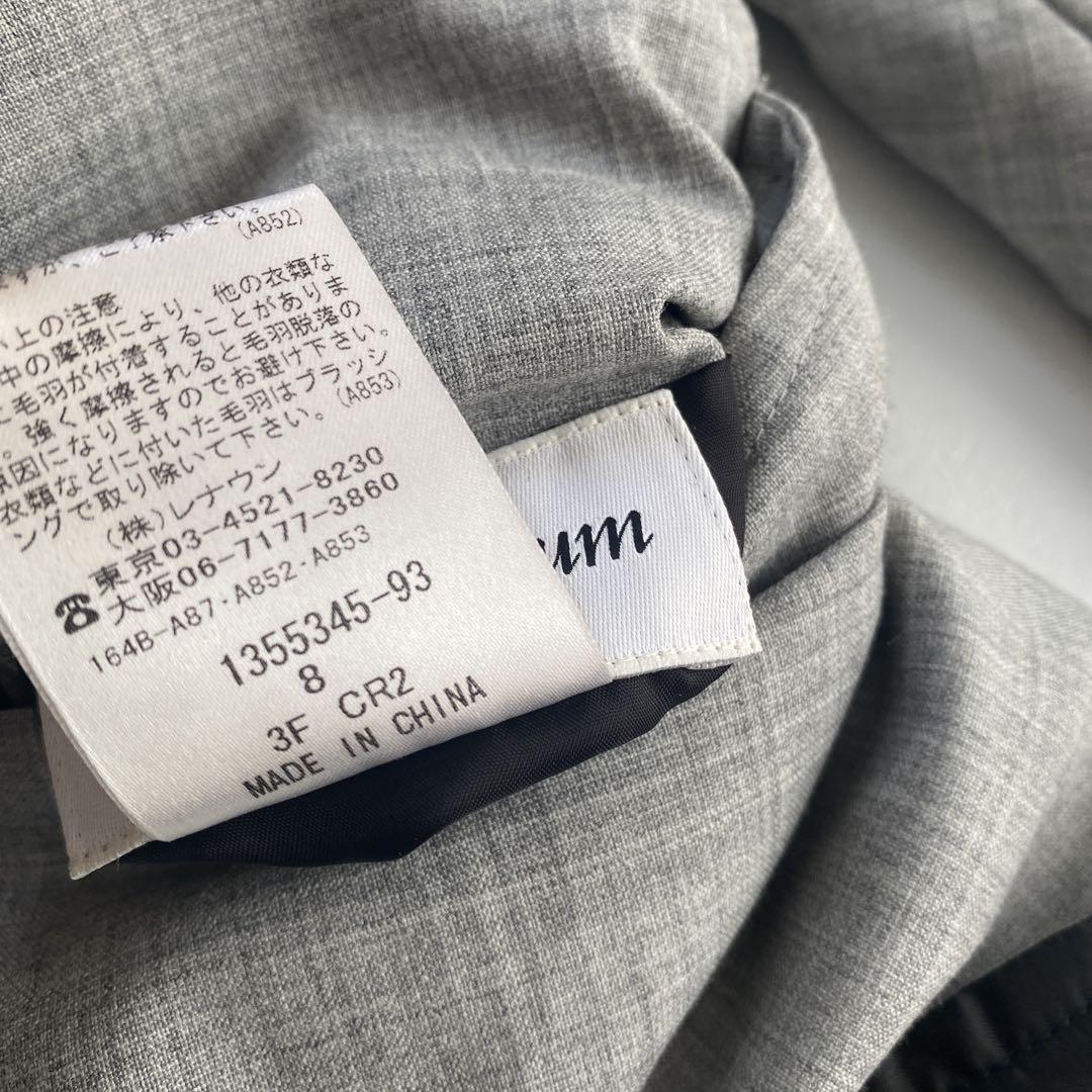 Aquascutum reversible down Coat Jacket Asian fit L US size M Gray Black Auth