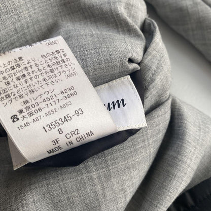 Aquascutum reversible down Coat Jacket Asian fit L US size M Gray Black Auth