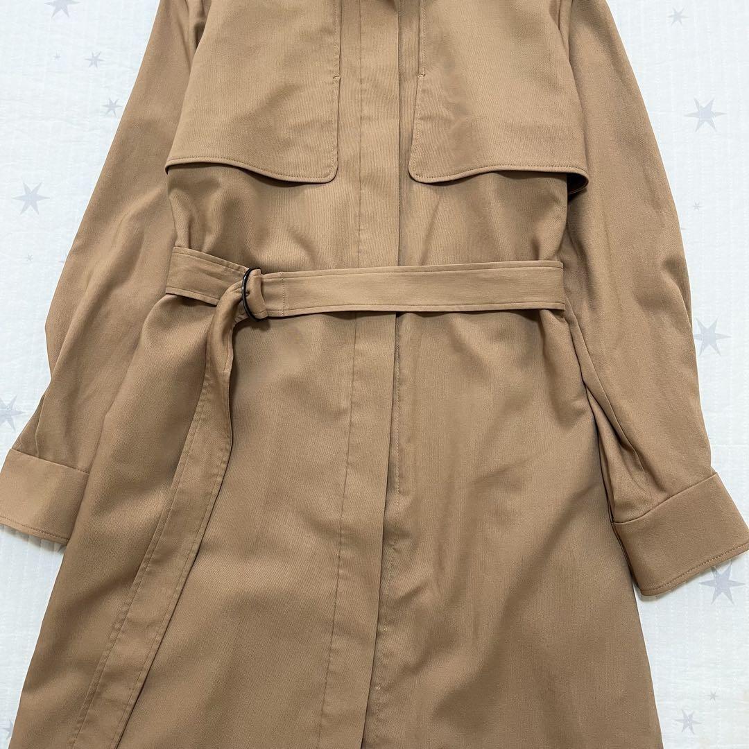 Aquascutum Long Coat Asian fit M US size S Brown Camel Authentic