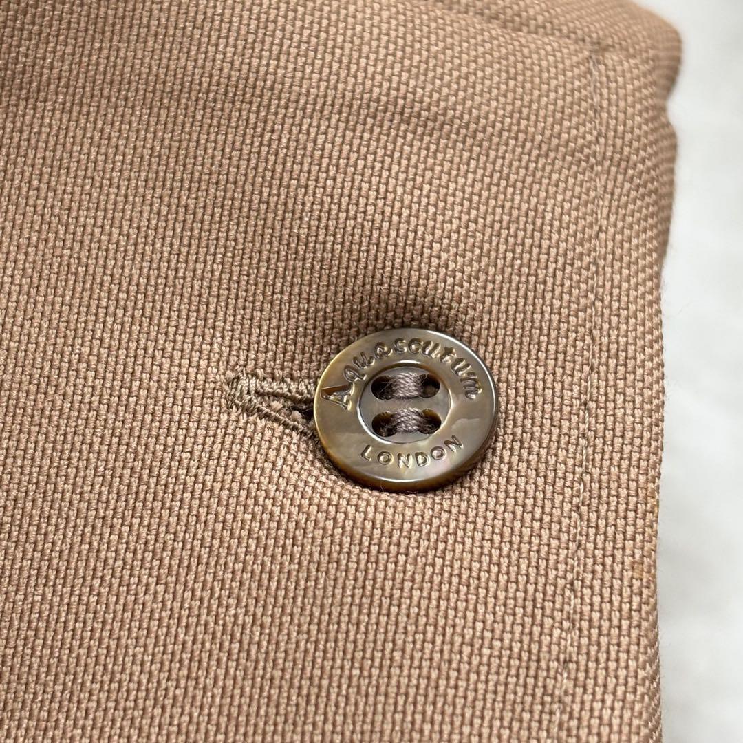 Aquascutum Long Coat Asian fit M US size S Brown Camel Authentic