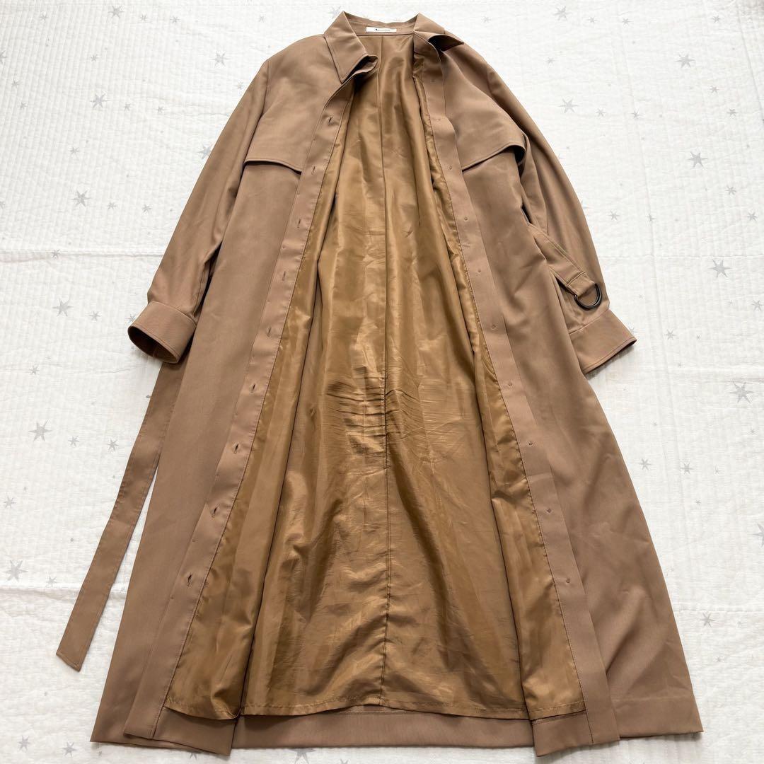 Aquascutum Long Coat Asian fit M US size S Brown Camel Authentic