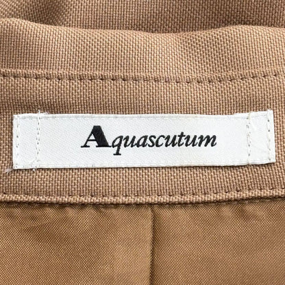 Aquascutum Long Coat Asian fit M US size S Brown Camel Authentic