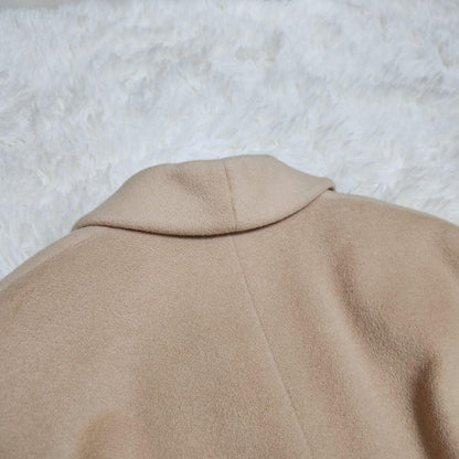 Aquascutum double chester Coat FREE SIZE Beige Authentic