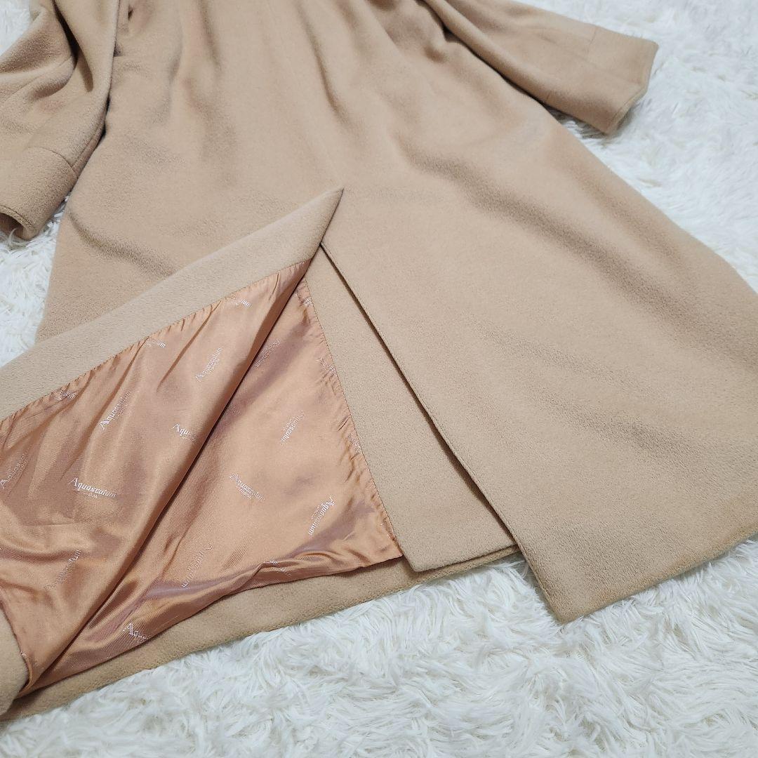 Aquascutum double chester Coat FREE SIZE Beige Authentic