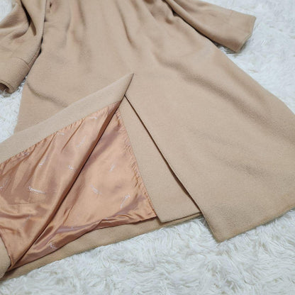 Aquascutum double chester Coat FREE SIZE Beige Authentic