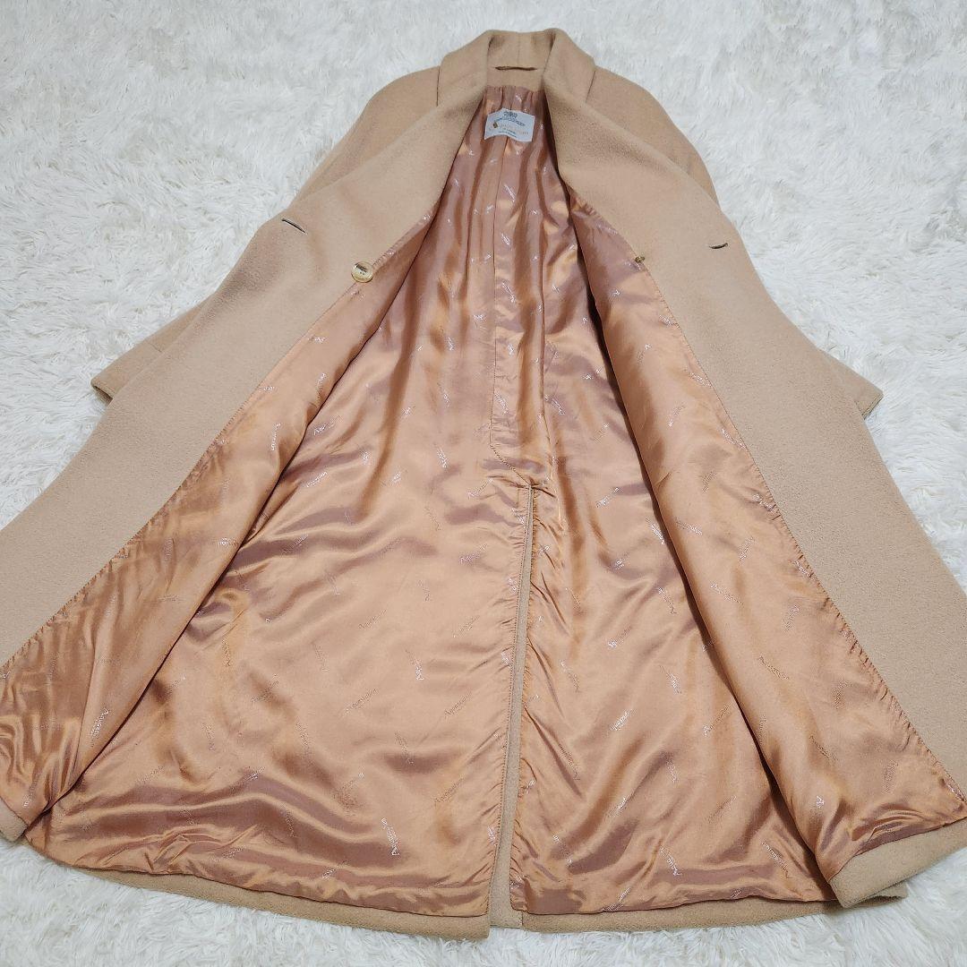 Aquascutum double chester Coat FREE SIZE Beige Authentic