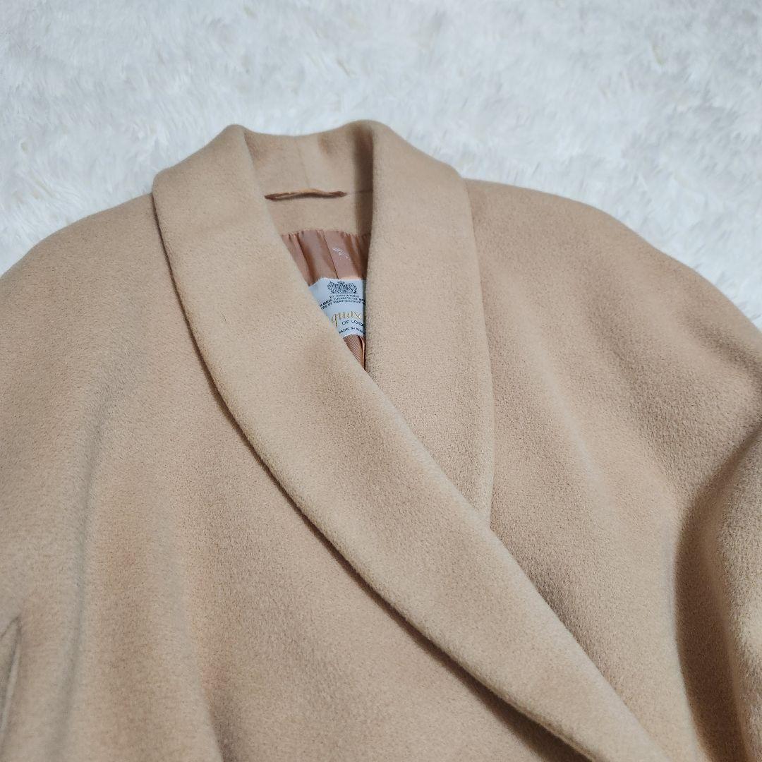Aquascutum double chester Coat FREE SIZE Beige Authentic