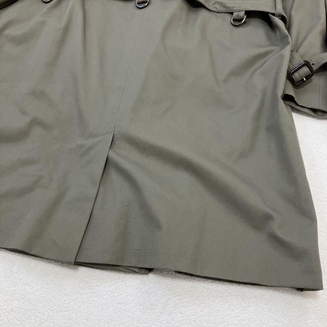 Aquascutum Trench Coat Club Check Asian fit M US size S Khaki Authentic