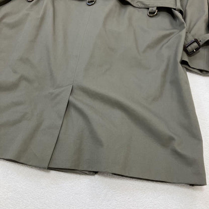 Aquascutum Trench Coat Club Check Asian fit M US size S Khaki Authentic