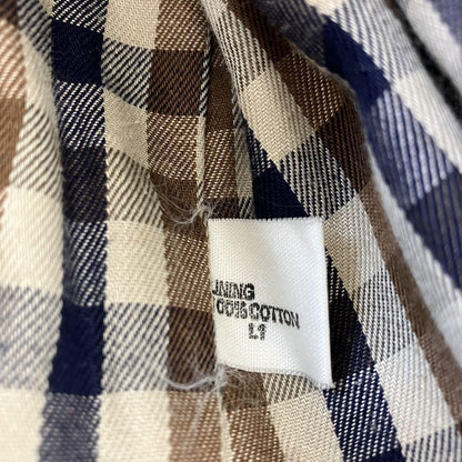 Aquascutum Trench Coat Club Check Asian fit M US size S Khaki Authentic