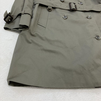 Aquascutum Trench Coat Club Check Asian fit M US size S Khaki Authentic