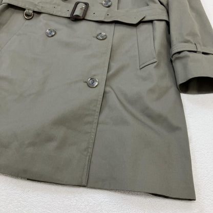 Aquascutum Trench Coat Club Check Asian fit M US size S Khaki Authentic