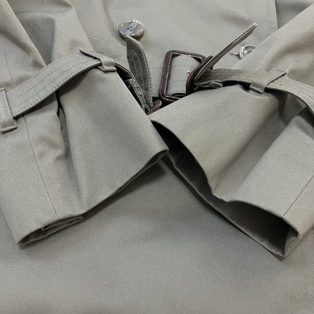 Aquascutum Trench Coat Club Check Asian fit M US size S Khaki Authentic