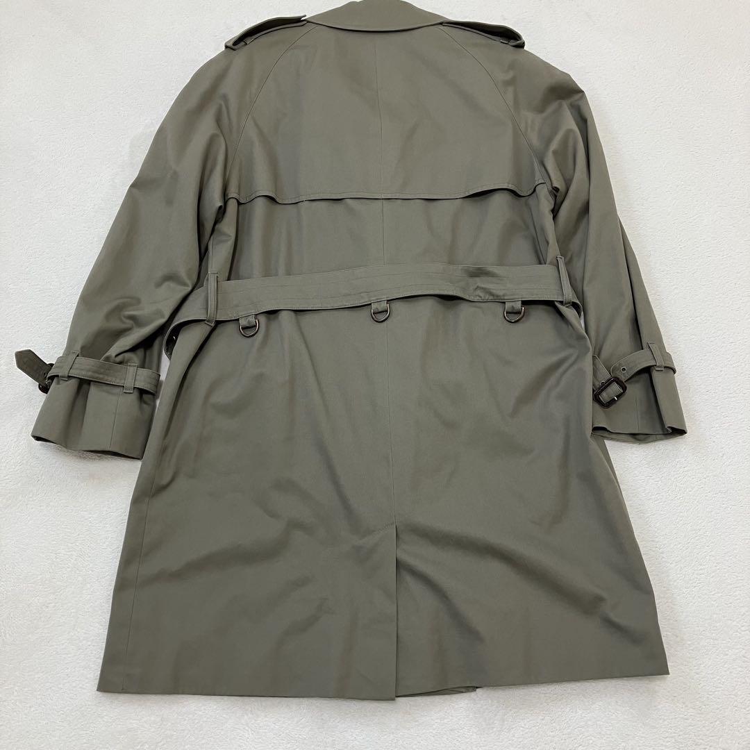 Aquascutum Trench Coat Club Check Asian fit M US size S Khaki Authentic