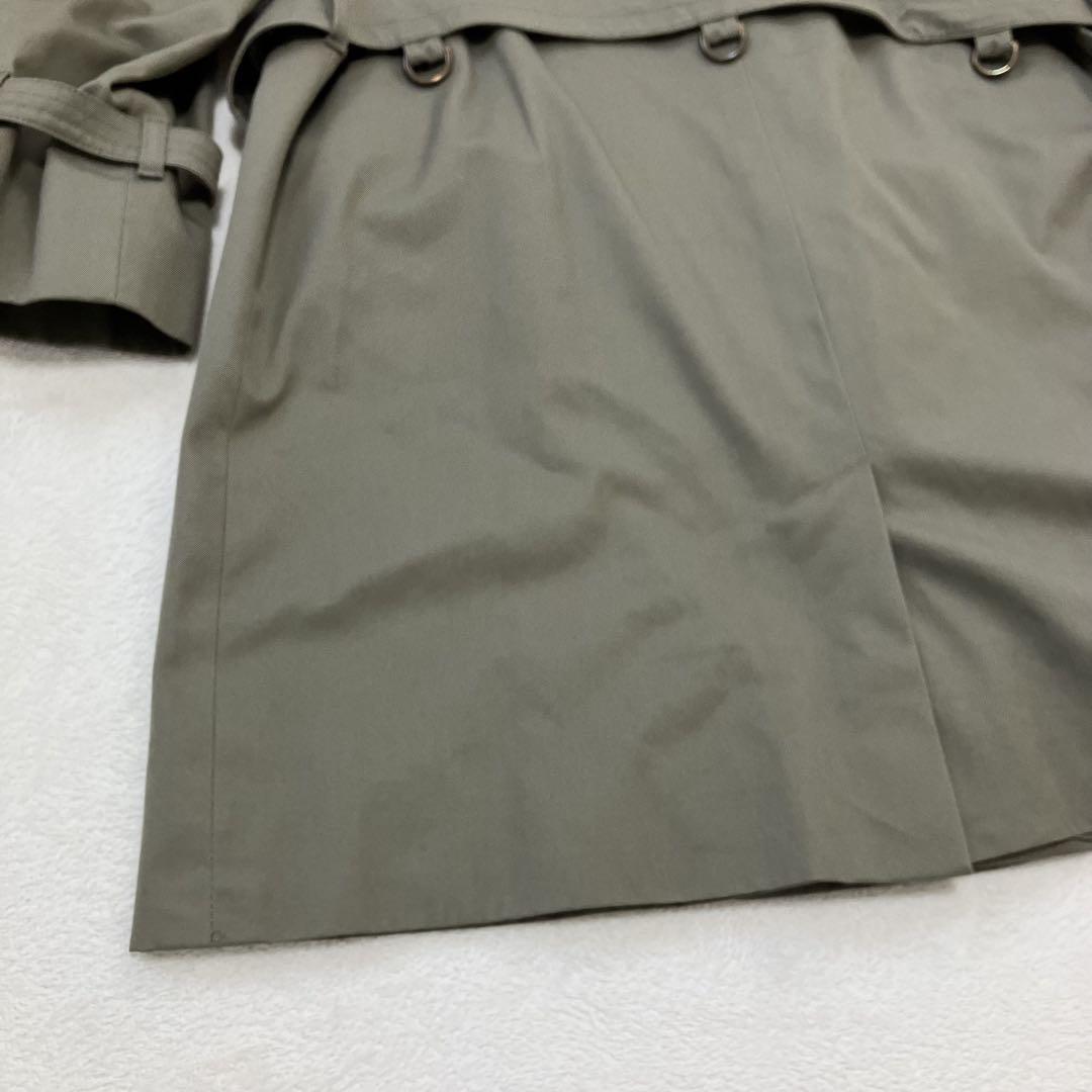 Aquascutum Trench Coat Club Check Asian fit M US size S Khaki Authentic