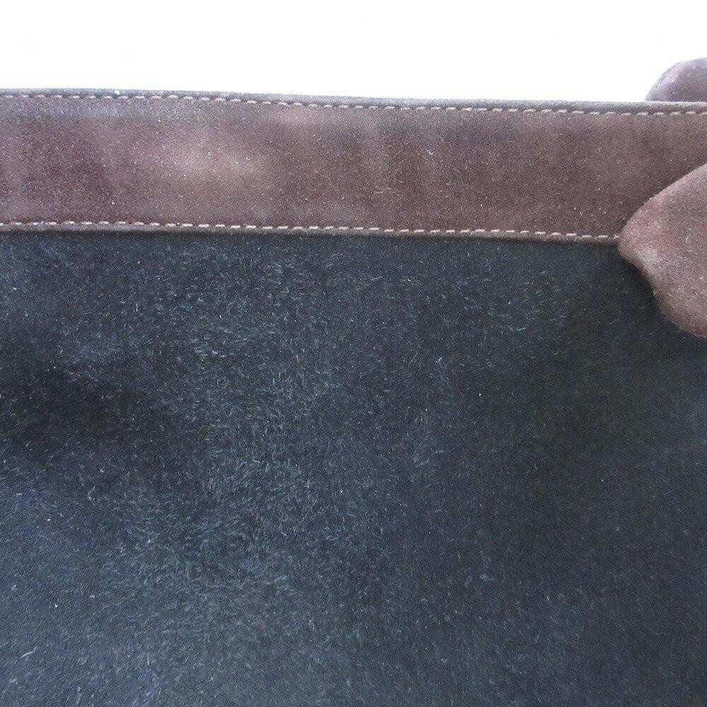 PRADA Long Boots Shoes EU 36 US 6 Suede Dark Brown Authentic