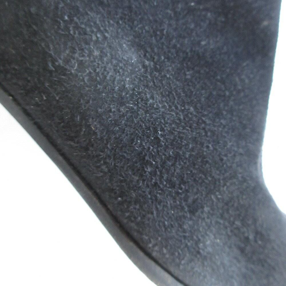 PRADA Long Boots Shoes EU 36 US 6 Suede Dark Brown Authentic