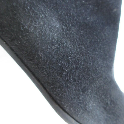 PRADA Long Boots Shoes EU 36 US 6 Suede Dark Brown Authentic