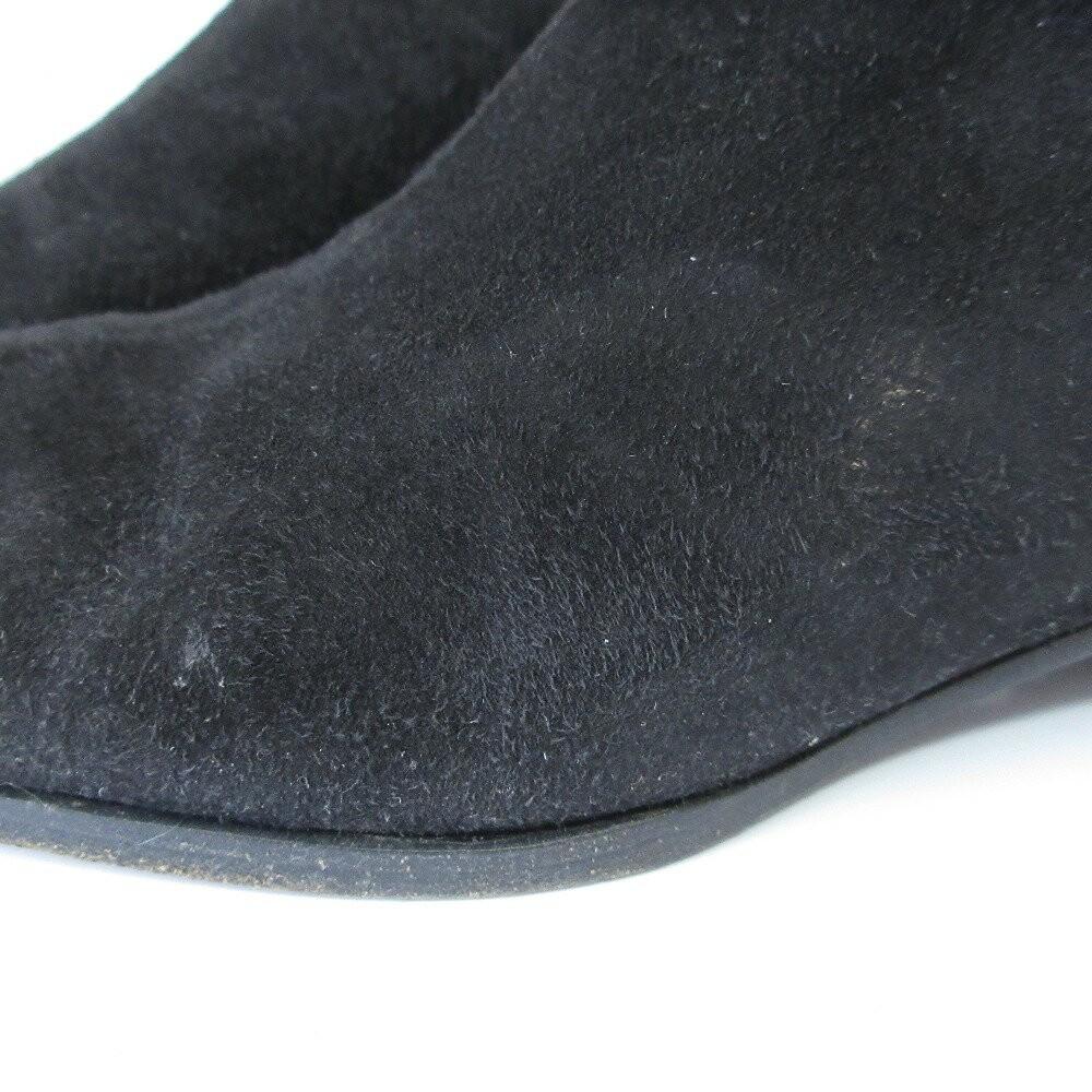 PRADA Long Boots Shoes EU 36 US 6 Suede Dark Brown Authentic