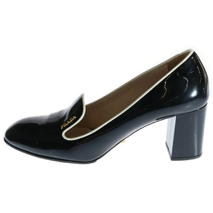 PRADA Shoes Pumps Heel EU 36.5 US 6.5 Patent Leather Black Authentic
