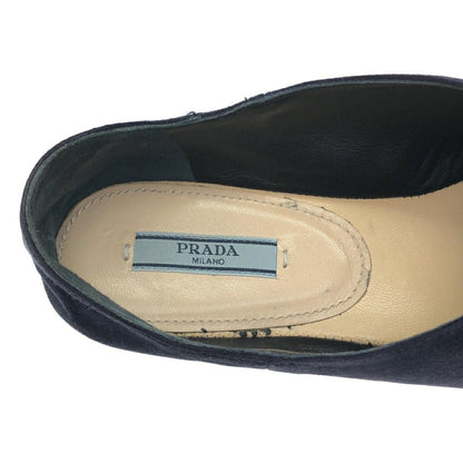 PRADA Flat Shoes Pumps EU 37.5 US 7.5 Suede Navy Authentic