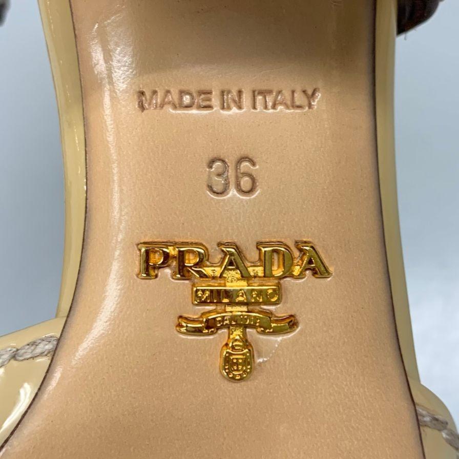 PRADA Shoes Pumps Heel EU 36 US 6 Beige Authentic