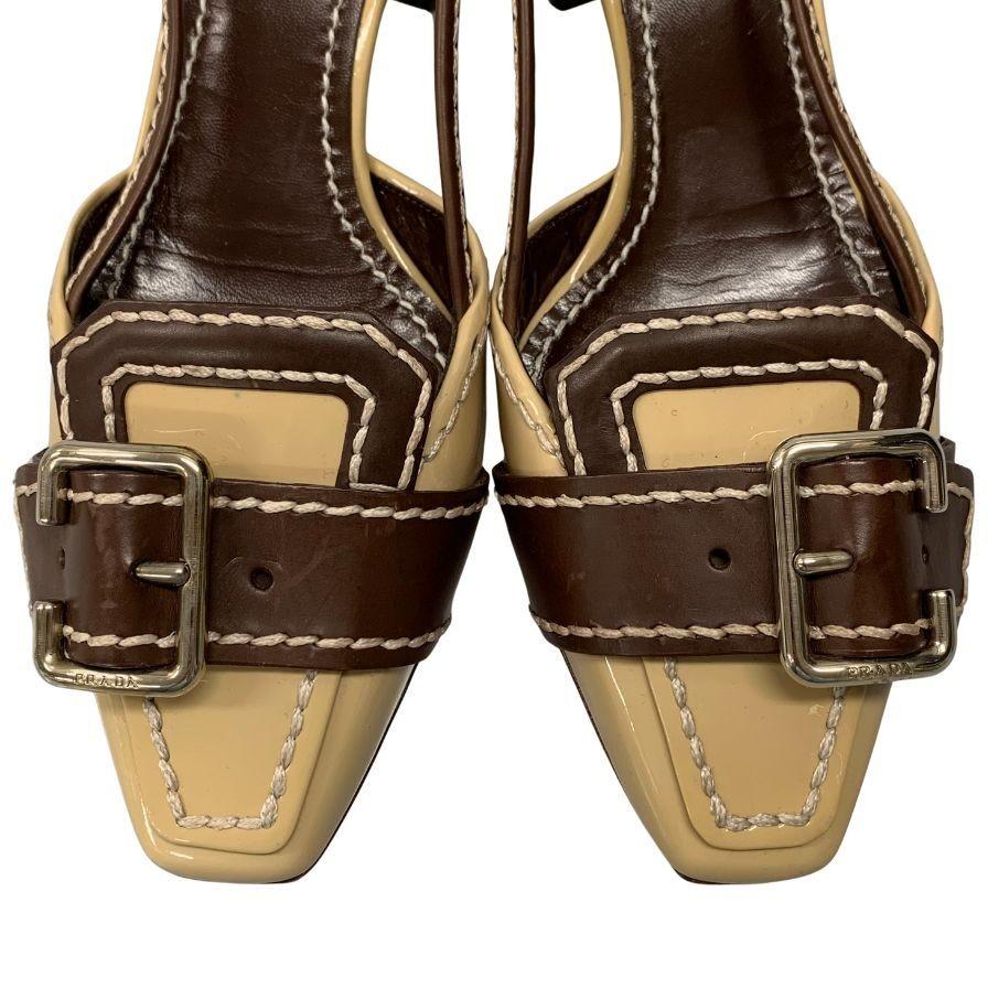 PRADA Shoes Pumps Heel EU 36 US 6 Beige Authentic