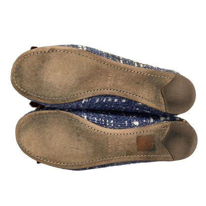 PRADA Flat Shoes Pumps EU 35.5 US 5.5 Leather Navy Multicolor Authentic