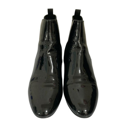 PRADA Short Boots Shoes EU 36.5 US 6.5 Patent Leather Black Authentic