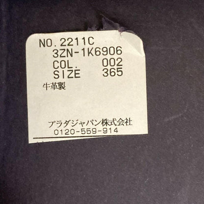 PRADA Short Boots Shoes EU 36.5 US 6.5 Patent Leather Black Authentic