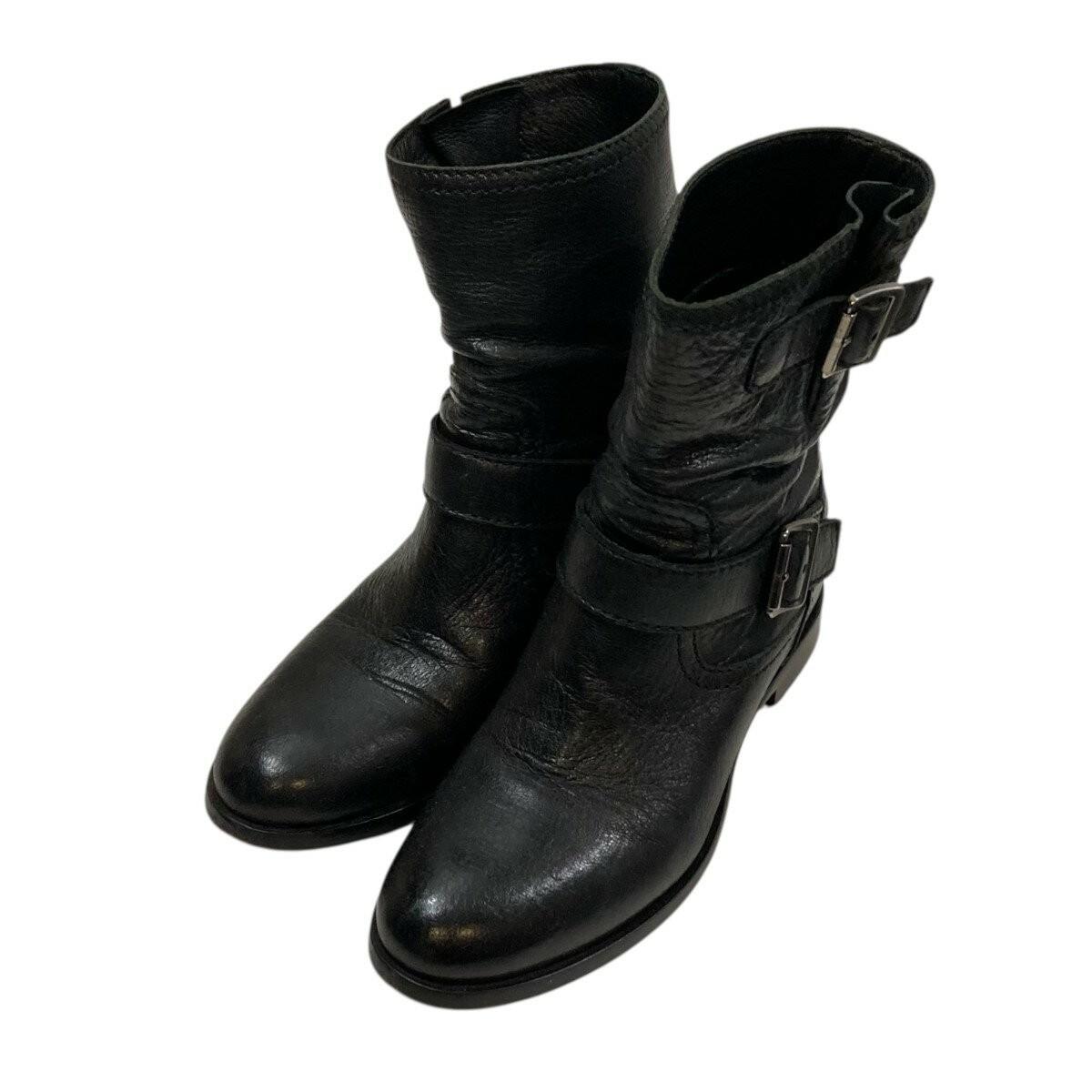 PRADA engineer Boots Shoes EU 36.5 US 6.5 Black Authentic