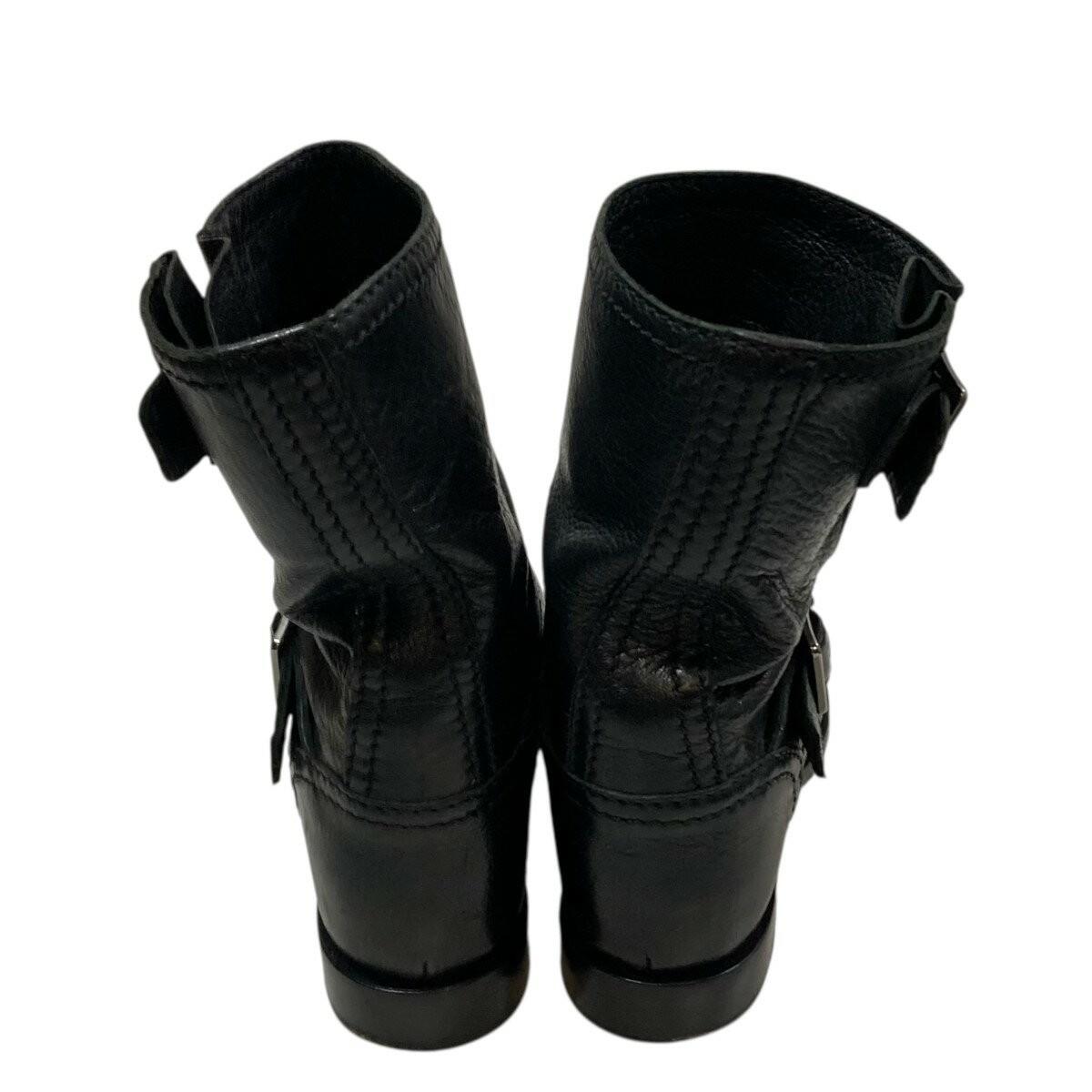 PRADA engineer Boots Shoes EU 36.5 US 6.5 Black Authentic